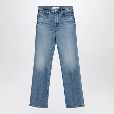 Mother Womens Enjoy The Ride Rambler Faded-wash Straight-leg Mid-rise Stretch-denim Blend Jeans