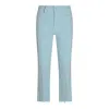 Mother Straight Leg Trousers Belt Loops In Blue