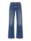 Mother The Mid Rise Maven Sneak Jeans In Blue