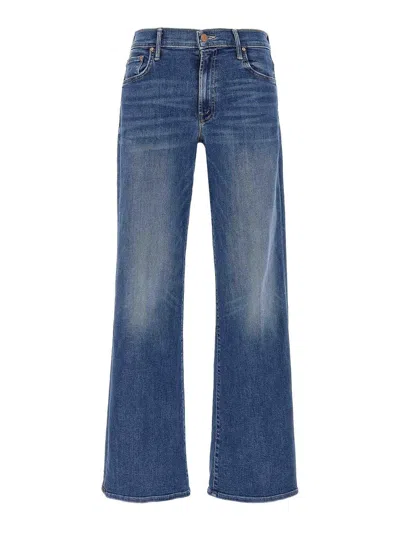 Mother The Mid Rise Maven Sneak Jeans In Blue