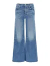 Mother The Twister Sneak Frayed Hems Flared Wide Leg Jeans