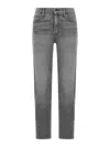 Mother The Pixie Mid Rise Dazzler Ankle Jeans In Grey
