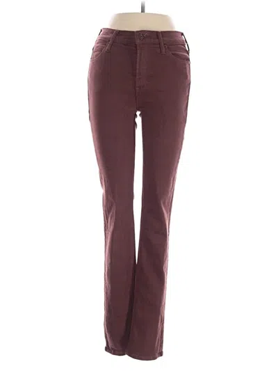 Pre-owned Mother Jeans In Burgundy