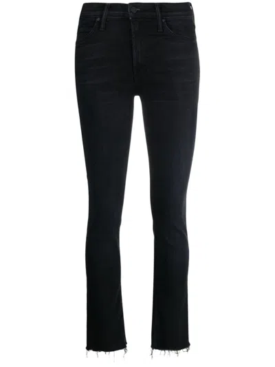 Mother Jeans Cotone Nero In Blue