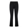 Mother Black Cotton Denim Jeans In Black