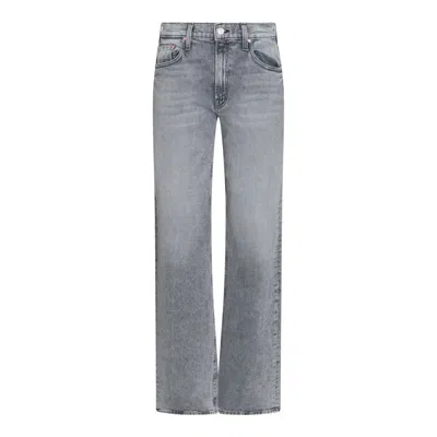Mother Grey Cotton Jeans In Gray
