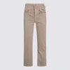 Mother Straight Trousers With Embroidered Detail And Pockets