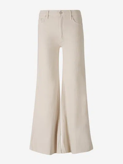 Mother Jeans Flare Roller Fray In Neutral