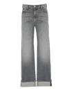 Mother The Dodger Skimp Cuff Jeans In Gray