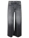Mother The Ditcher Roller Sneak Jeans In Grey