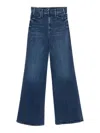 Mother The Hustler Roller Sneak Denim Jeans In Blue