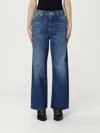 Mother Jeans  Woman Color Green In Blue