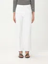 Mother The Hustler Patch Pocket Raw Hem High Waist Ankle Flare Jeans In White