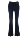Mother Midnight Blue Stretch Denim The Weekender Jeans In Black