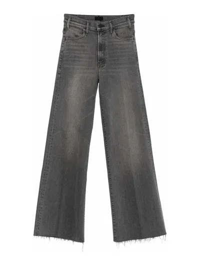 Mother Jeans Roller Fray Antracite In Black