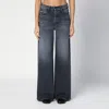 Mother Grey The Ditcher Roller Sneak Jeans In Grey
