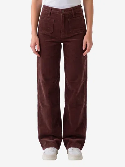 Mother The Patch Pocket Undercover Sneak Corduroy Jeans In Brown