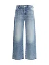Mother Womens Enjoy The Ride Rambler Faded-wash Straight-leg Mid-rise Stretch-denim Blend Jeans In Wipeout