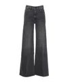 Mother The Patch Pocket Twister Sneak Up In Smoke Straight Jean In Black