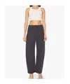 Mother The Half Pipe Flood High Waist Barrel Jeans In Black