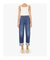 Mother The Half-pipe Ankle Cuff Fray Perfectly Imperfect In Blue