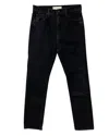 Mother Jeans With Washed-out Detail In Black Cotton In Black