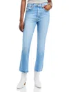Mother Jeans Womens High Rise Flare Leg Ankle Jeans In Multi