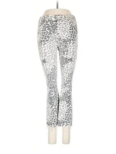 Pre-owned Mother Jeggings In Silver