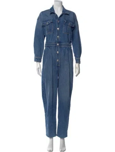 Pre-owned Mother Jumpsuit In Blue