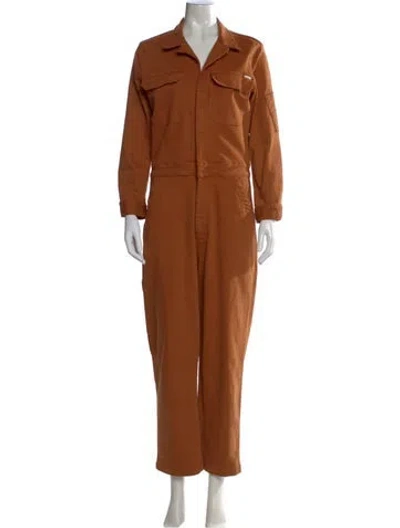Pre-owned Mother Jumpsuit In Brown