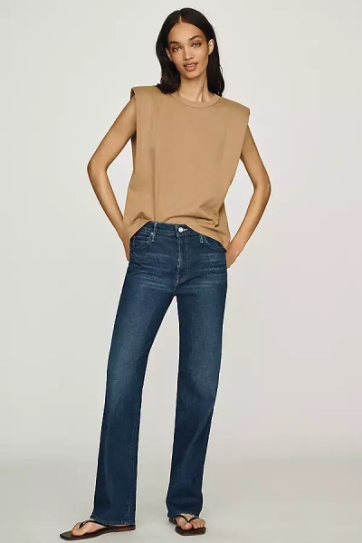 Mother Kick It Mid-rise Straight-leg Jeans In Blue