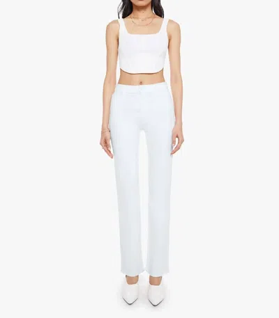 Mother Kick It Straight Leg Jeans In Totally Innocent In White
