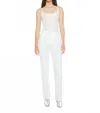 Mother Kick It Straight Leg Jeans In White Denim In White
