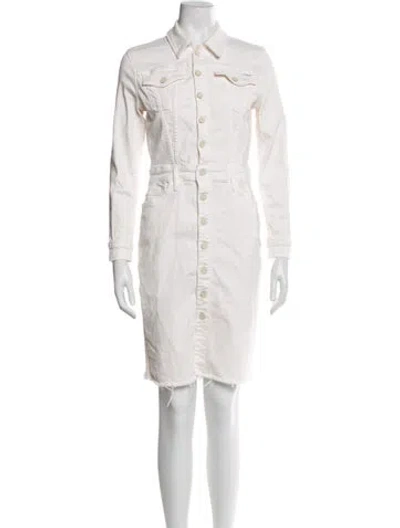 Pre-owned Mother Knee-length Dress In White