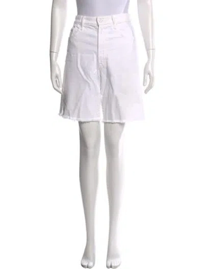 Pre-owned Mother Knee-length Shorts In White