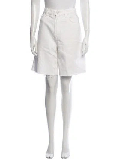 Pre-owned Mother Knee-length Shorts In White