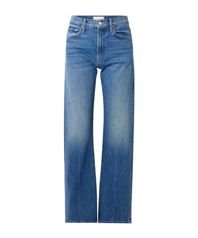 Mother Lasso Sneak Mid-rise Straight-leg Jeans In Blue