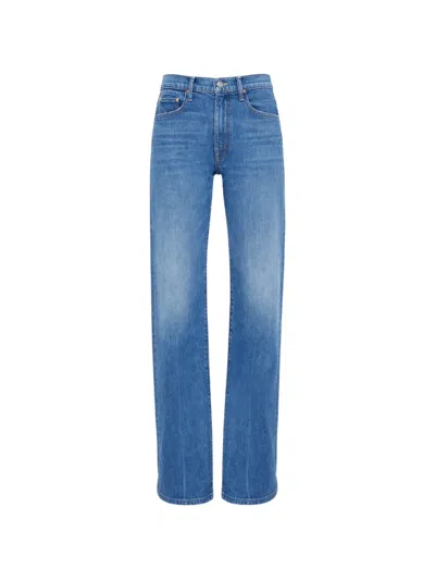 Mother The Mid Rise Lasso Heel Jeans In Blue