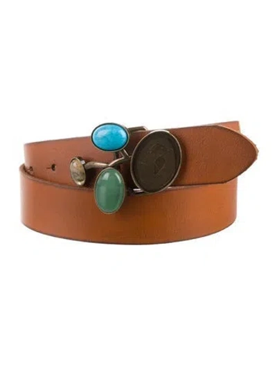 Pre-owned Mother Leather Belt In Brown