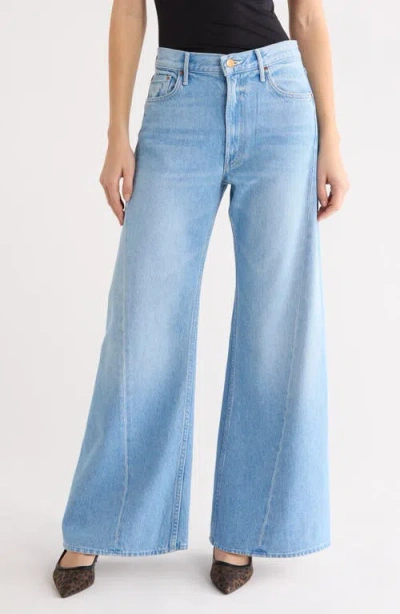 Mother Lemon Twist High Waist Wide Leg Jeans In Blue