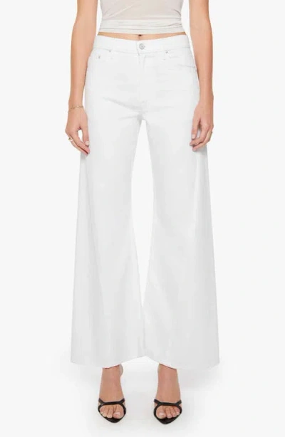 Mother Lemon Twist High Waist Wide Leg Jeans In White