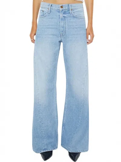 Mother Lemon Twist Sneak Jeans In Munchies In Blue