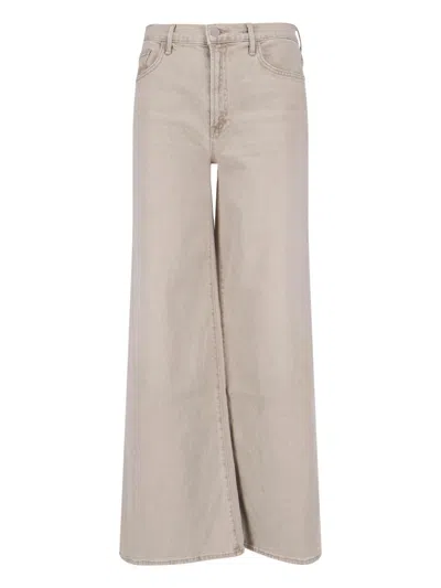 Mother Classic Brown Denim Jeans With Timeless Five-pocket Design In Multi
