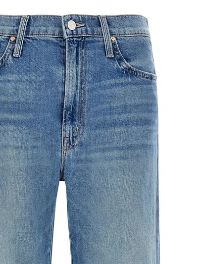 Mother Light Blue Cotton Denim Jeans In Tomorrow Never Know