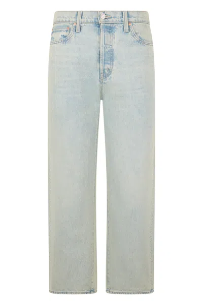 Mother Light Blue Straight Mid Rise Jeans