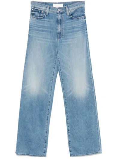 MOTHER LIGHT BLUE THE DODGER SNEAK JEANS