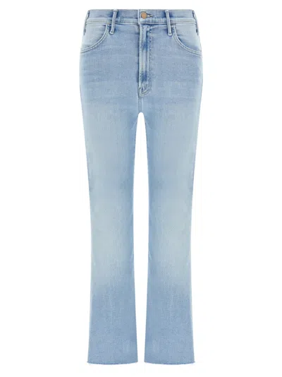 MOTHER LIGHT BLUE THE HUSTLER ANKLE FRAY JEANS
