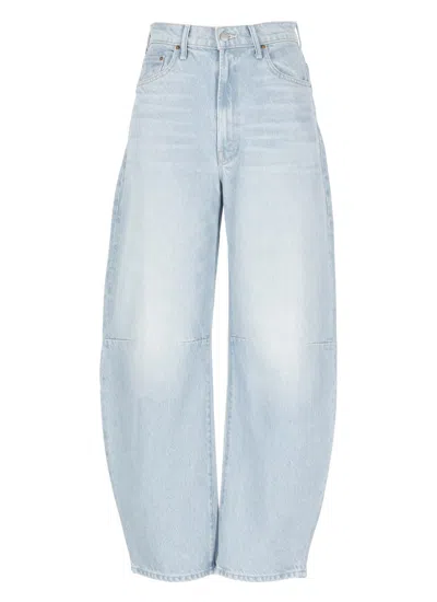 Mother Light Blue The Pony Keg Ankle Jeans