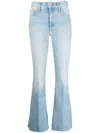 Mother The Hustler Flared Jeans In Light Blue