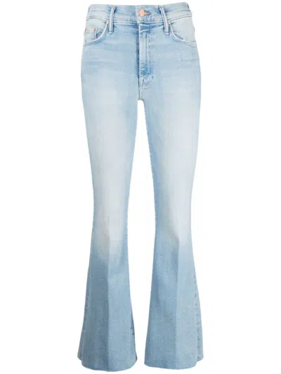 MOTHER LIGHT BLUE THE WEEKENDER FRAY JEANS